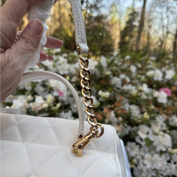 Kate Spade Quilted Leather Purse Maringue/Off White Heart to Heart Purse NWT - Picture 11 of 13